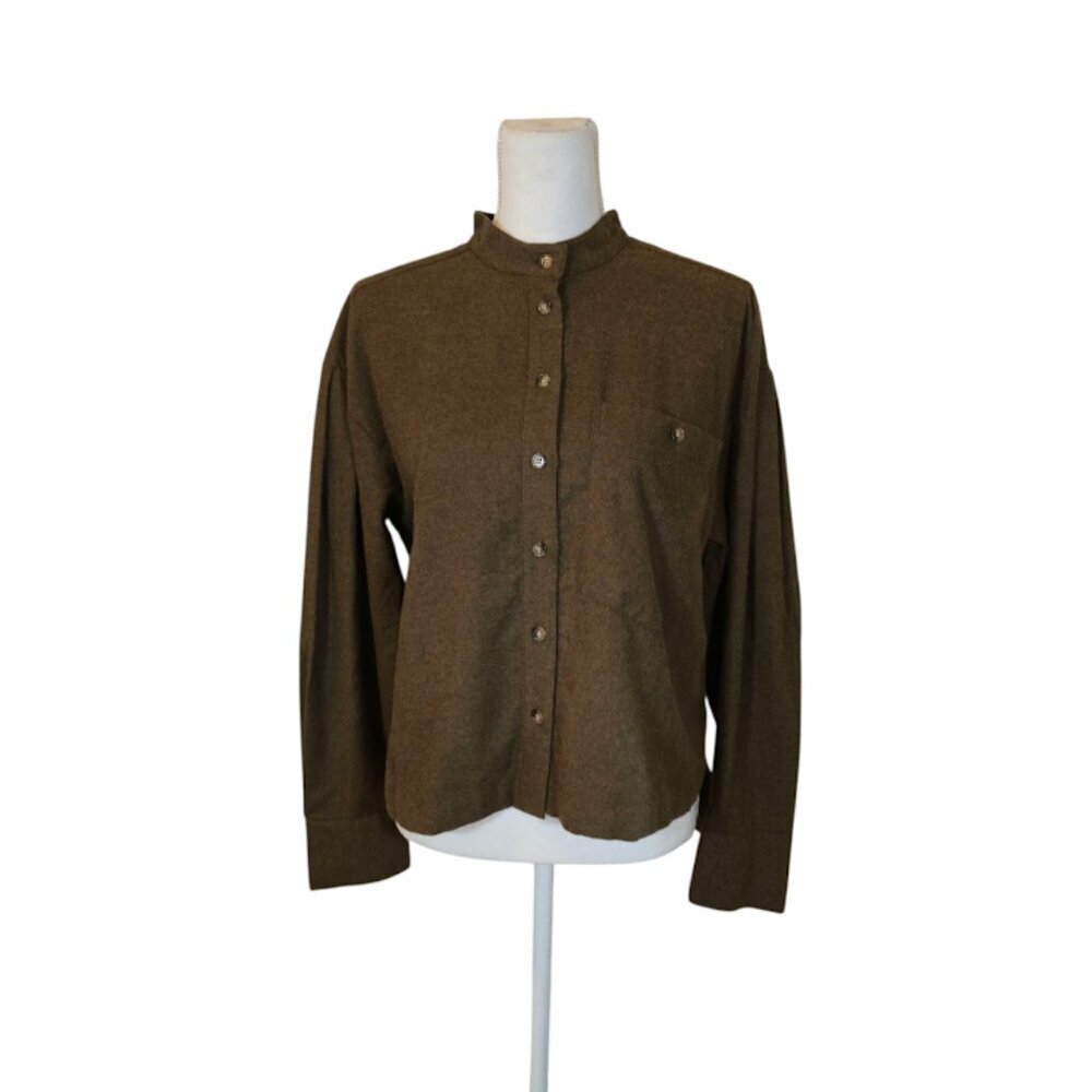 Banana Republic NWT Button Up Top Size Small Green Preppy Utility Streetwear